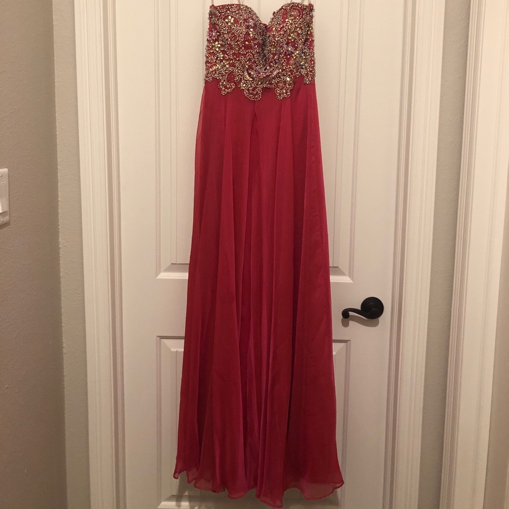 Jovani beaded prom dress